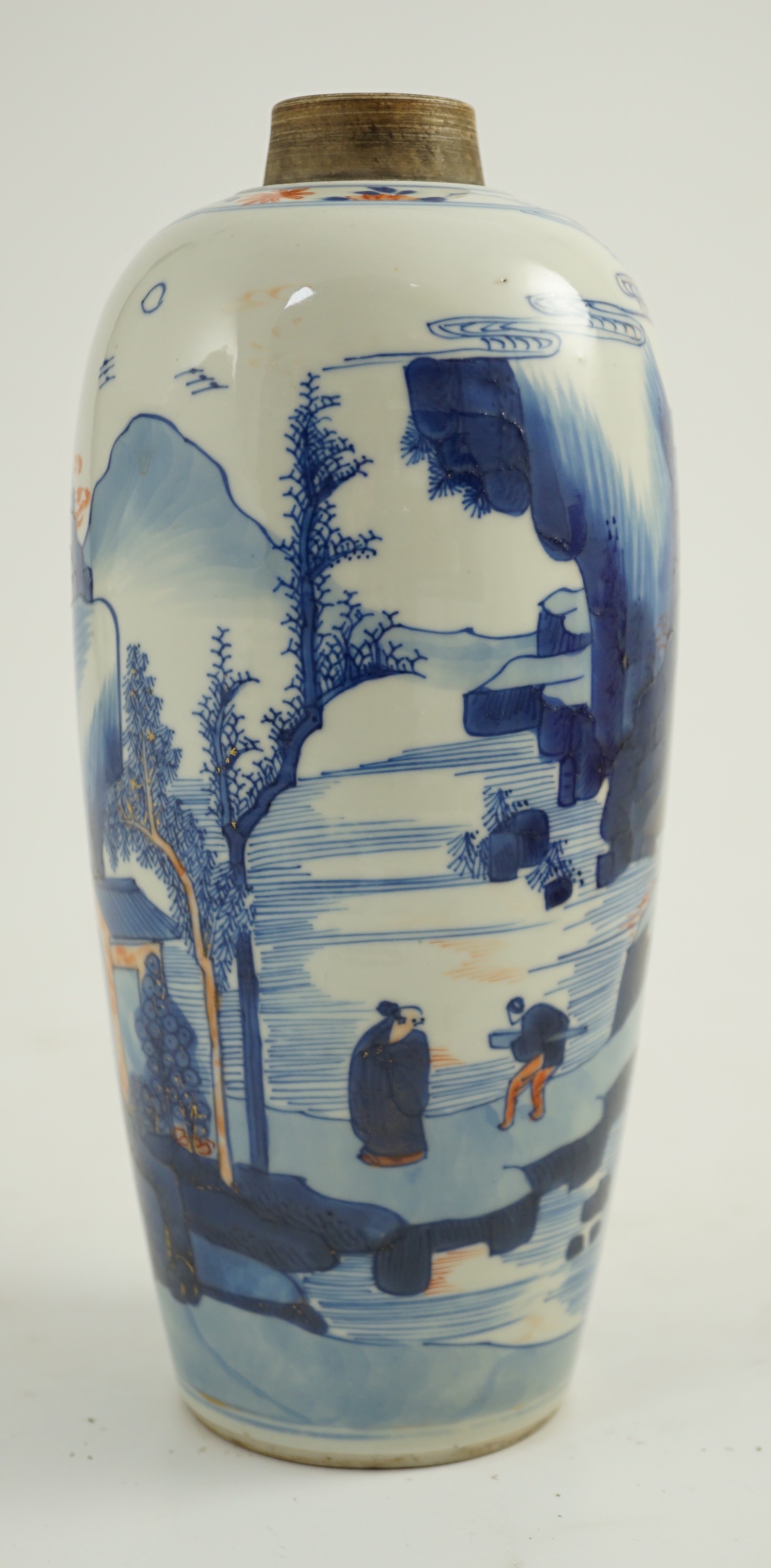 A Chinese Imari tall ovoid jar, Kangxi period, 24cm high